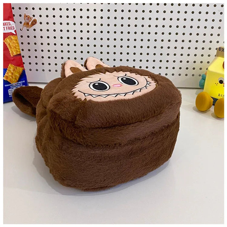 2024 Labubu Bakcpack for Girls Kids Cute Cartoon Plush Doll Bag Student Kawaii Backpack Outdoor Travel Bag