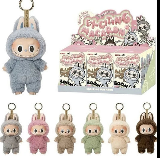 Cute Labubu V1 V2 Plush Doll Keychain The Monster Box Toy New Vinyl Doll Kawaii Backpack Pendant Decoration Protective Case Gift