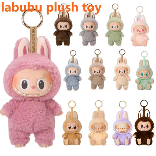 Cute Labubu V1 V2 Plush Doll Keychain The Monster Box Toy New Vinyl Doll Kawaii Backpack Pendant Decoration Protective Case Gift